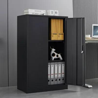 Lockable Metal Storage Cabinet with Adjustable Shelf