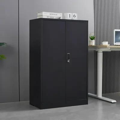 Lockable Metal Storage Cabinet with Adjustable Shelf