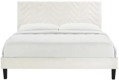 Modway - Leah Chevron Tufted Performance Velvet Full Platform Bed