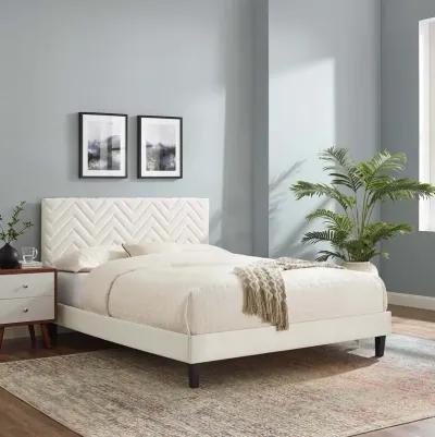 Modway - Leah Chevron Tufted Performance Velvet Full Platform Bed