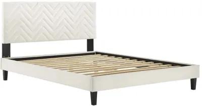 Modway - Leah Chevron Tufted Performance Velvet Full Platform Bed