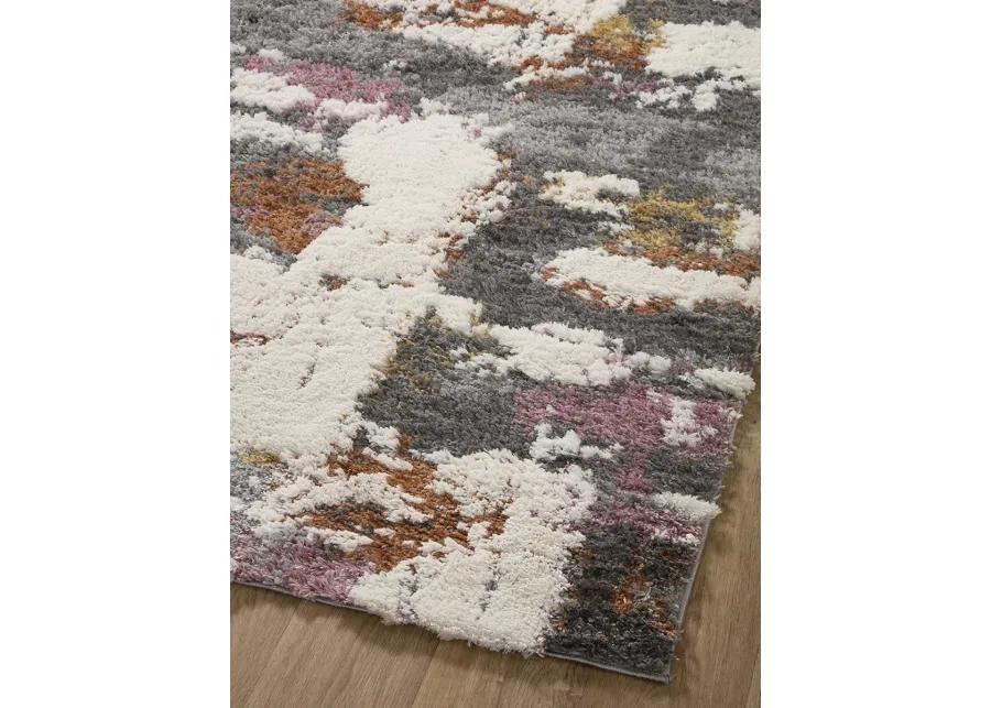 Levitt LEV04 Grey/Multi 4' x 6' Rug