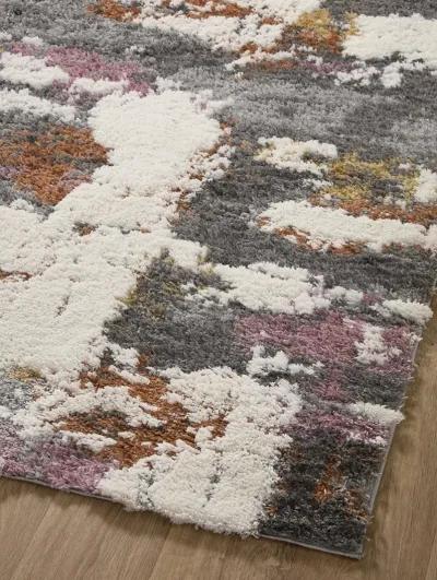 Levitt LEV04 Grey/Multi 4' x 6' Rug