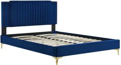 Modway - Zahra Channel Tufted Performance Velvet Full Platform Bed