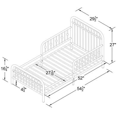 Monarch Hill Ivy Metal Toddler Bed