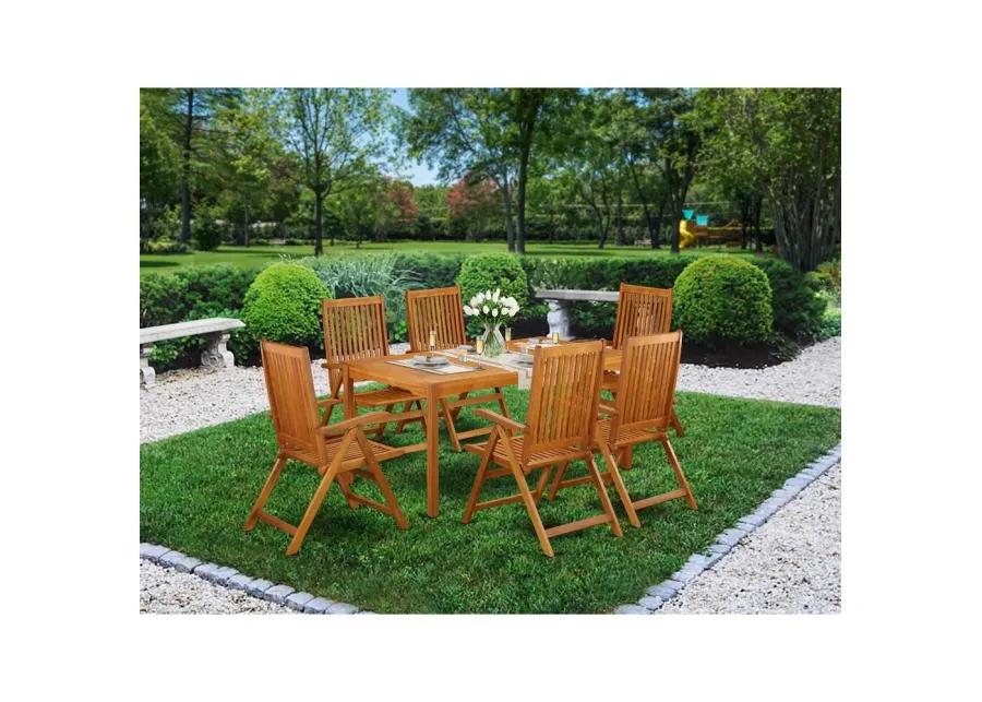 Wooden Patio Set Natural Oil