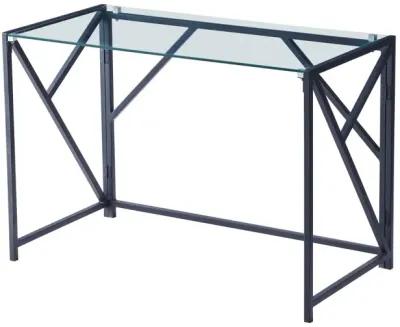 Tempered Clear Glass Computer Desk, Laptop Desk Transparent Glass Laptop Table, Small Study Desk