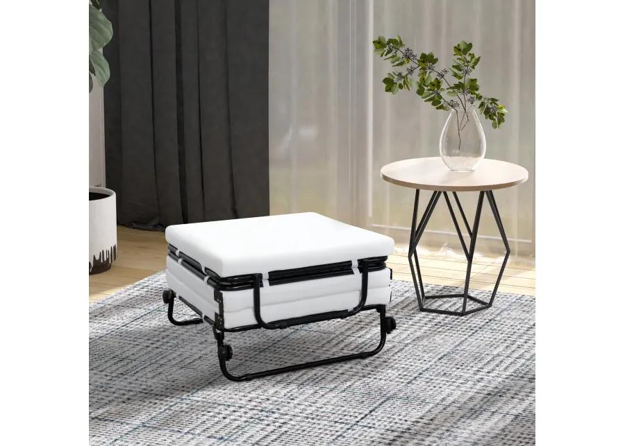 Modern Convertible Sofa Bed/Ottoman Couch Mattress Lounge Bed Sleeper w/Casters