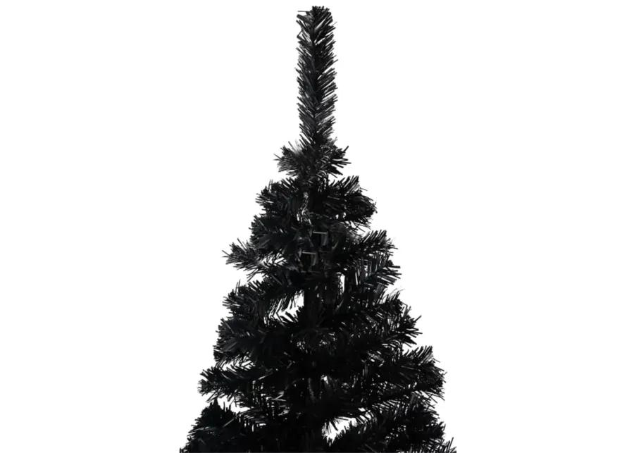 vidaXL Artificial Christmas Tree with Stand Black 47.2" PVC