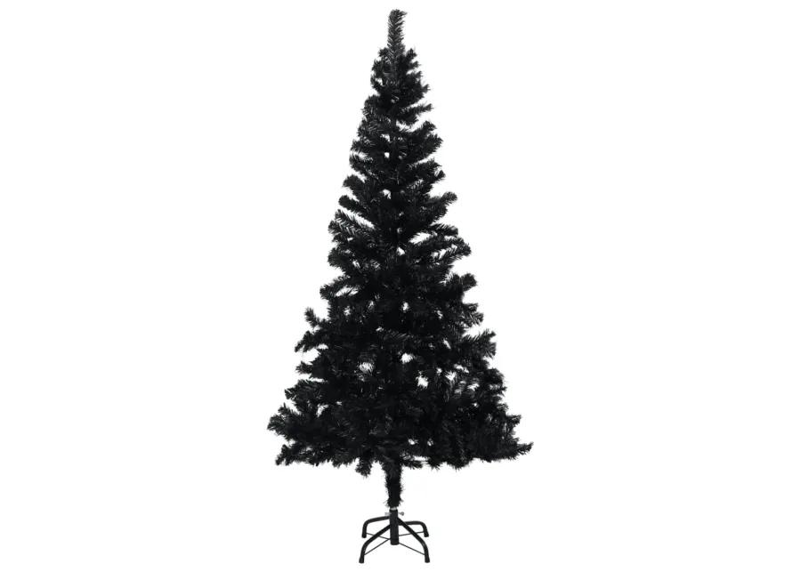 vidaXL Artificial Christmas Tree with Stand Black 47.2" PVC