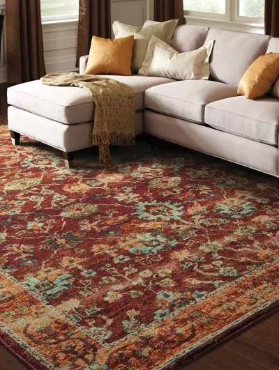 Andorra 7'10" x 10'10" Red Rug