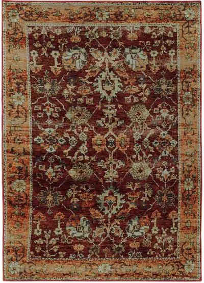 Andorra 7'10" x 10'10" Red Rug