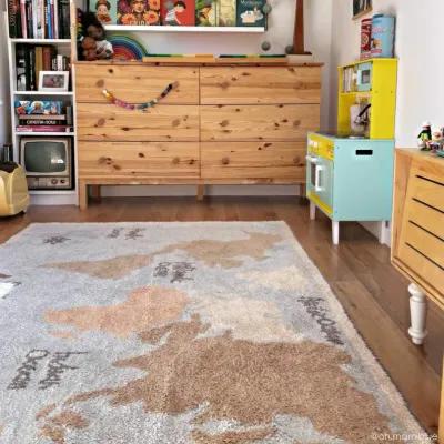 Washable rug Vintage Map