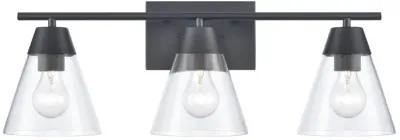 Vivica 24'' Wide 3-Light Black Vanity Light