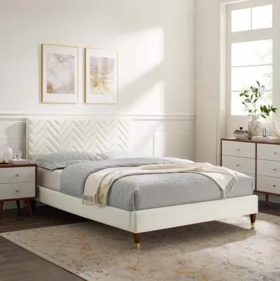 Modway - Leah Chevron Tufted Performance Velvet Full Platform Bed