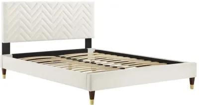 Modway - Leah Chevron Tufted Performance Velvet Full Platform Bed