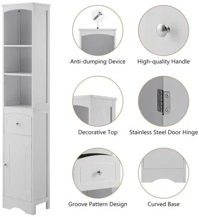 Merax Classic Freestanding Bathroom Storage Cabinet with Drawer