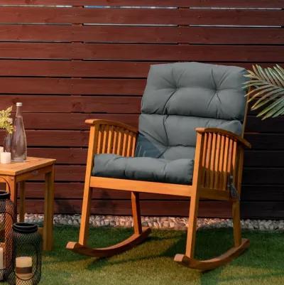 Tufted Patio High Back Chair Cushion with Non-Slip String Ties