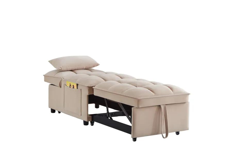 Merax Single Sofa Bed Futon with Storage Pockets