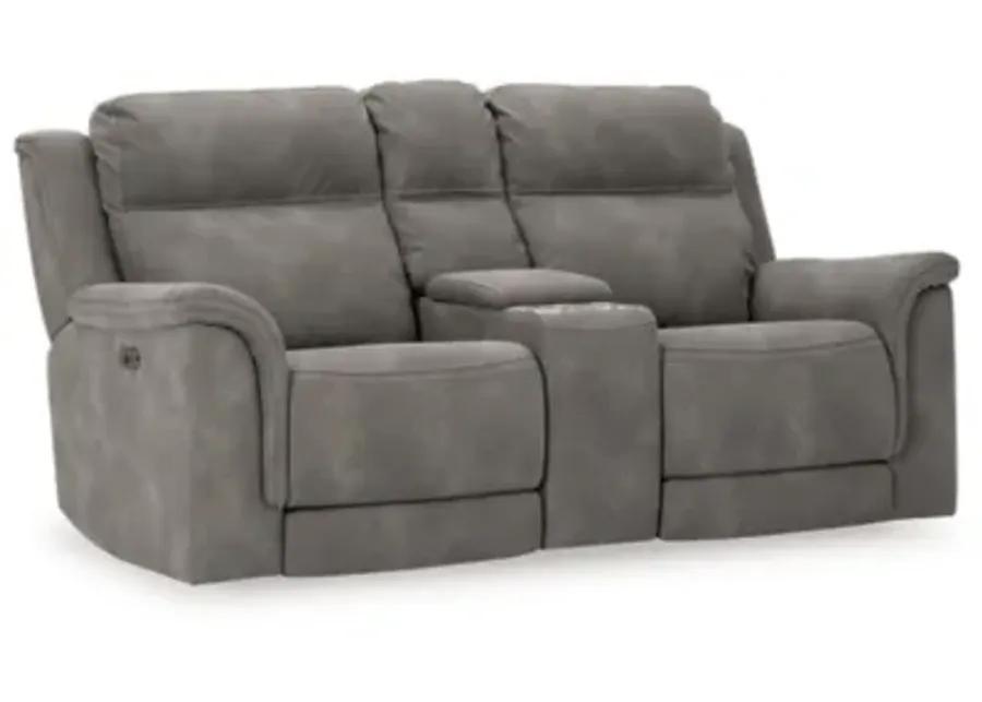 DuraPella Power Reclining Loveseat with Console