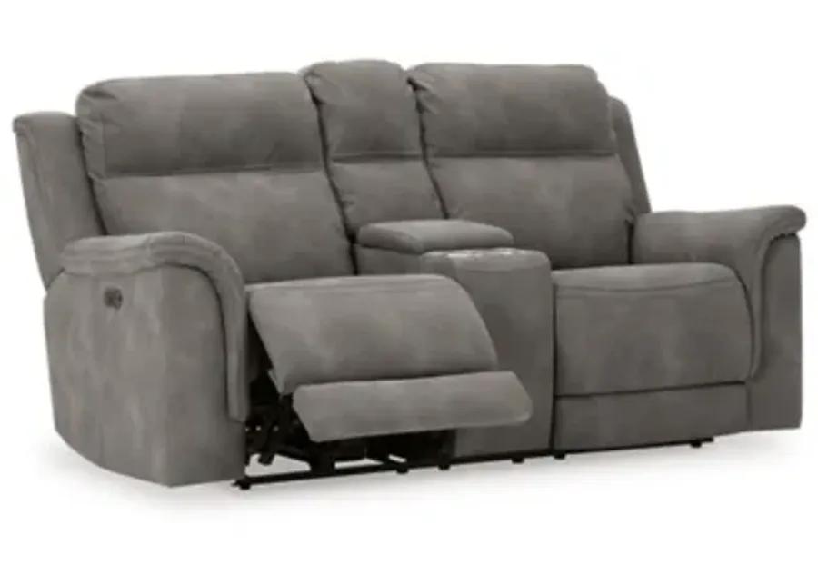 DuraPella Power Reclining Loveseat with Console