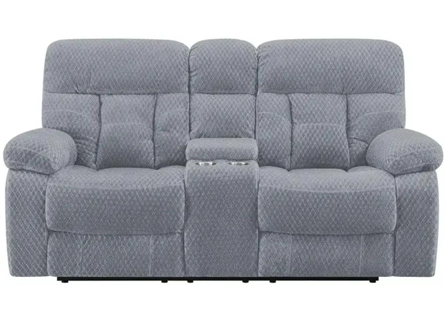 New Classic Furniture Bravo Console Loveseat W/ Dual Recliners-Stone