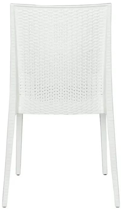 LeisureMod Weave Mace Indoor/Outdoor Dining Chair (Armless), Set of 2