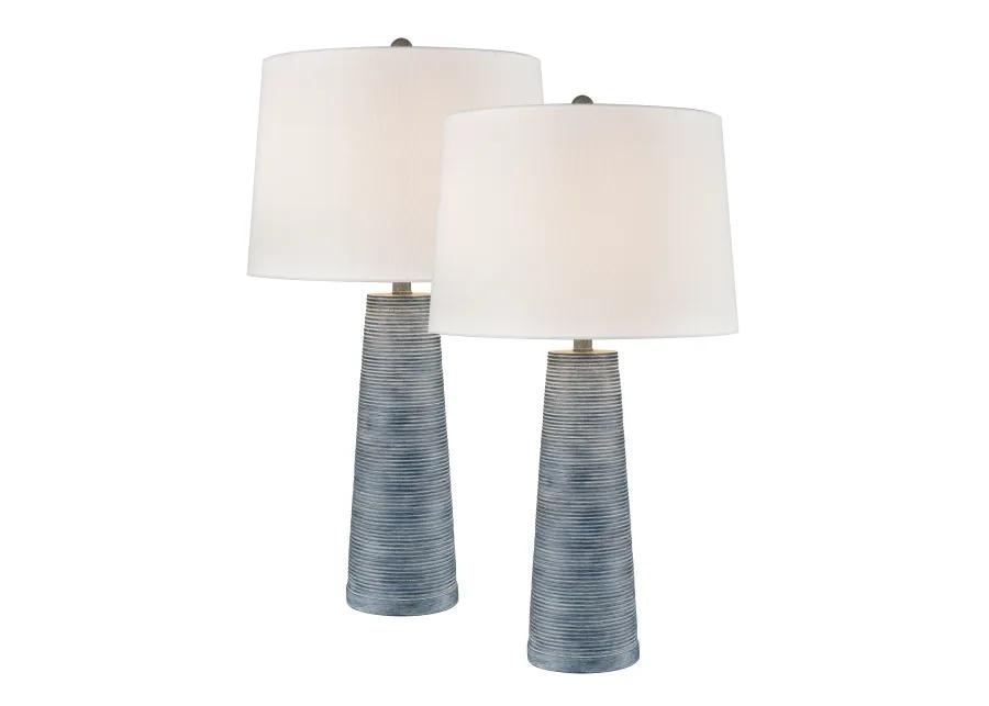 Kent 31'' High Dark Blue 1-Light Table Lamp Set