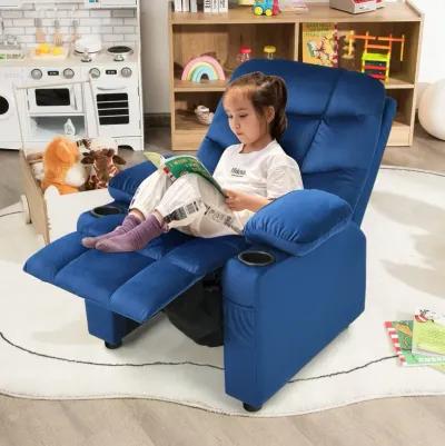 Kids Recliner Chair with Cup Holder and Footrest for Children