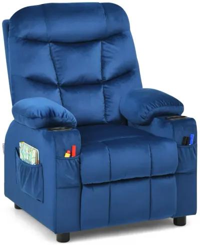 Kids Recliner Chair with Cup Holder and Footrest for Children