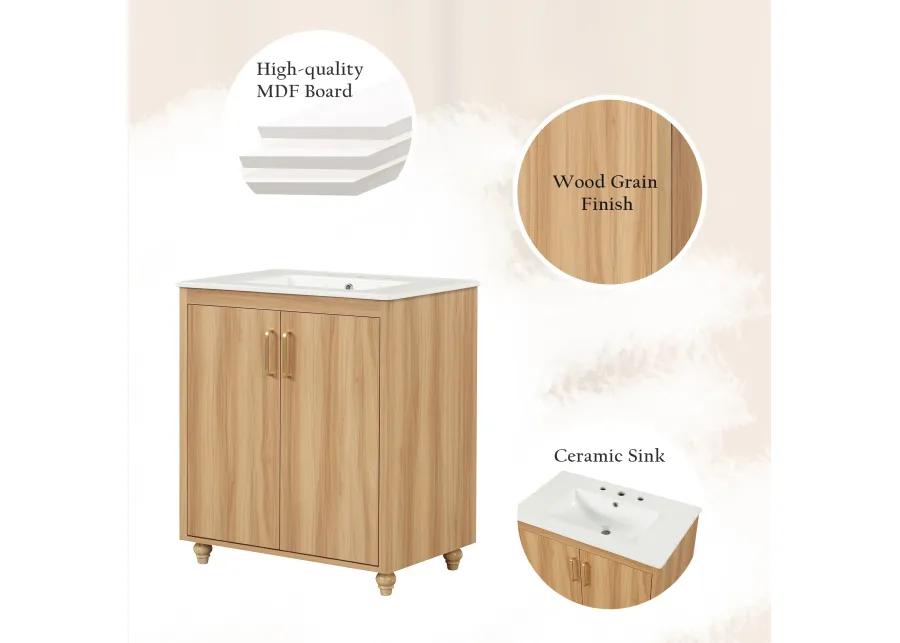 Merax Multi-functional Bathroom Vanity  Cabinet  Solid Wood