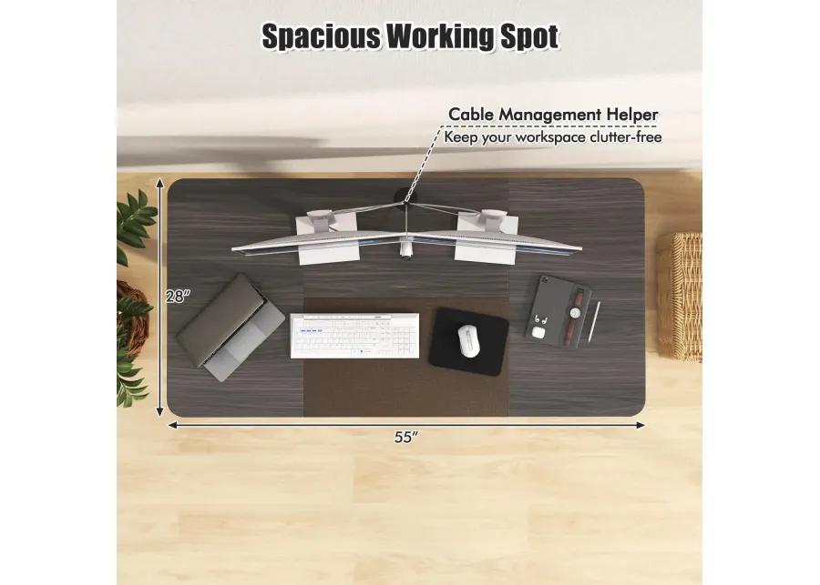 Costway Electric Height Adjustable Standing Desk, Sit to Stand Computer Workstation Home Office Desk