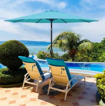 9' Turquoise Patio Umbrella with Tilt/Crank