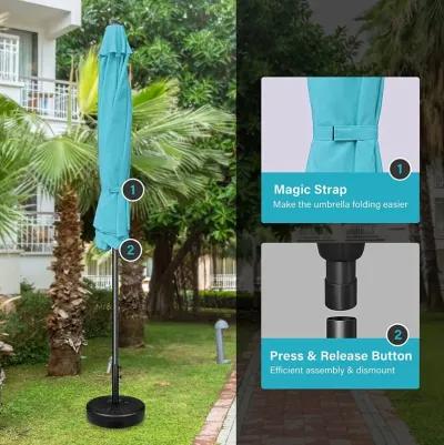 9' Turquoise Patio Umbrella with Tilt/Crank