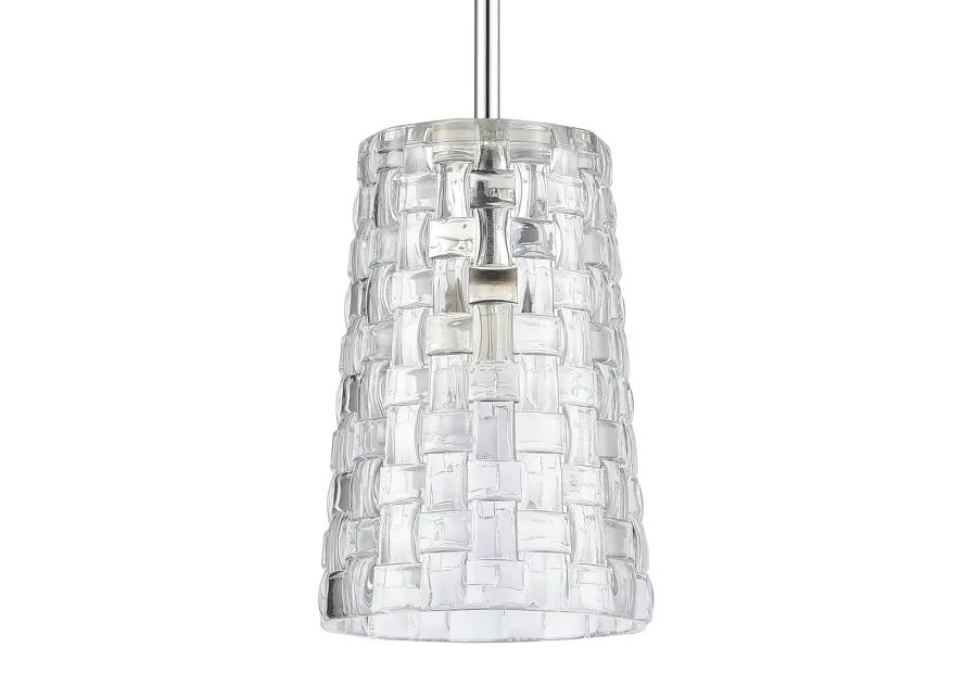 Lightweave 5.5'' Silver Wide 1-Light Mini Pendant