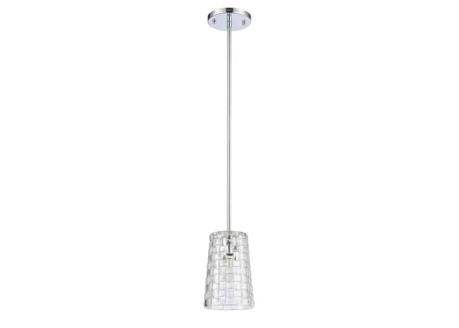 Lightweave 5.5'' Silver Wide 1-Light Mini Pendant