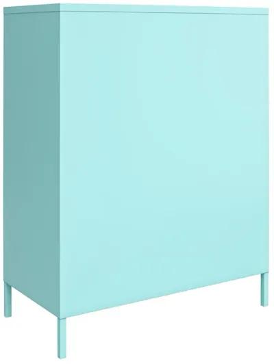 Cache 2 Door Metal Locker Style Storage Accent Cabinet