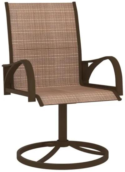 vidaXL Garden Swivel Chairs 2 pcs Textilene and Steel Brown