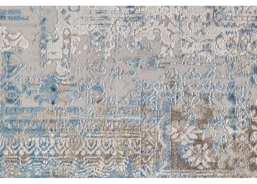 Cadiz 3890F Blue/Gray/Gold 6'6" x 9'6" Rug