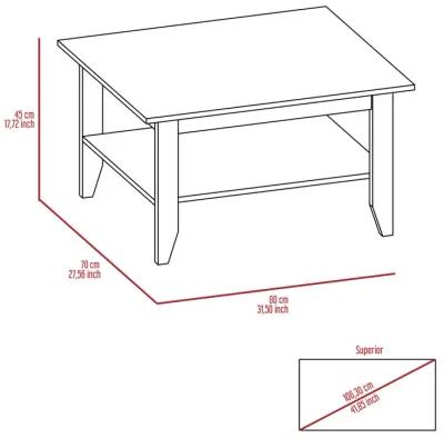 Danvers Rectangle Coffee Table Black Wengue