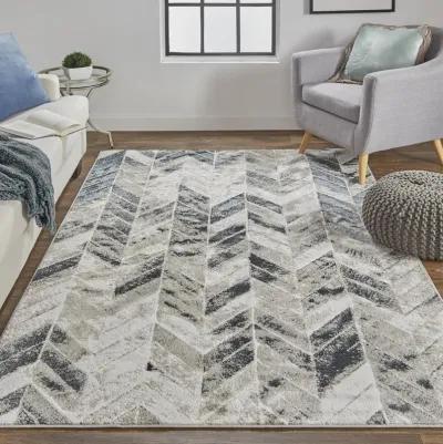 Micah 3048F Black/Gray/Silver 3'11" X 6' Rug