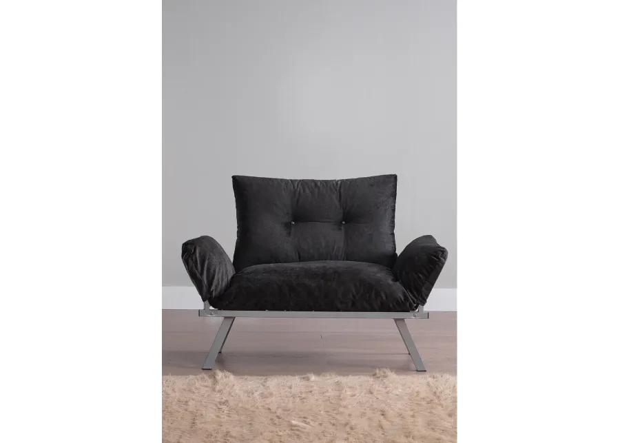 Alora Metal Legs Futon Loveseat