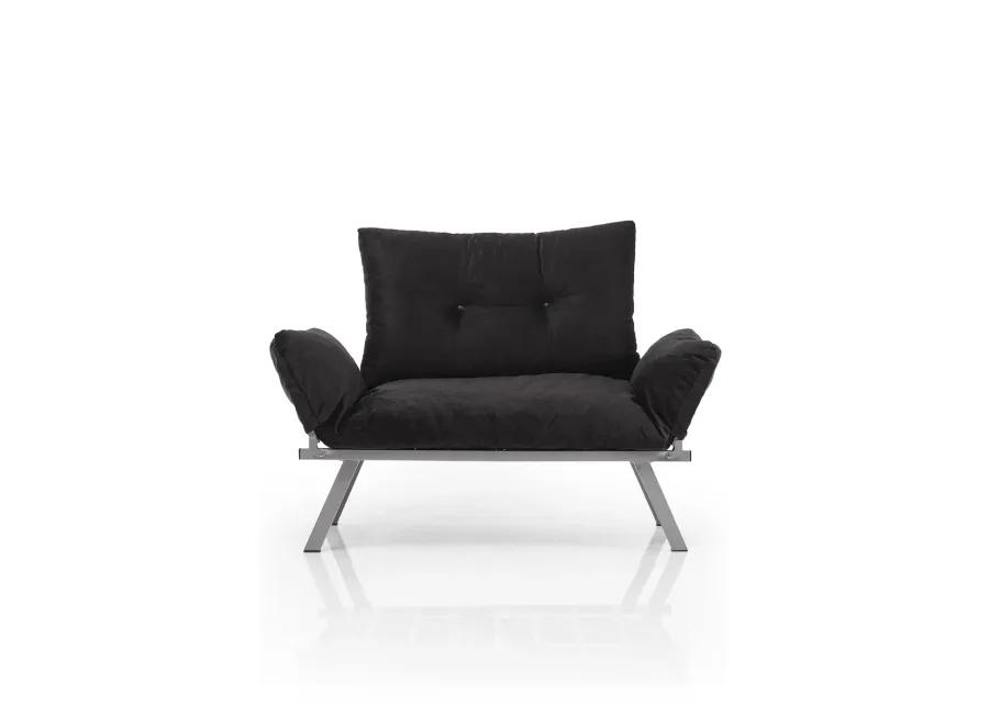 Alora Metal Legs Futon Loveseat