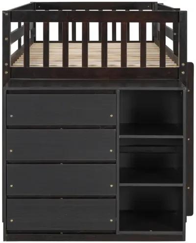 Merax Modern Bunk Bed with 4 Drawers