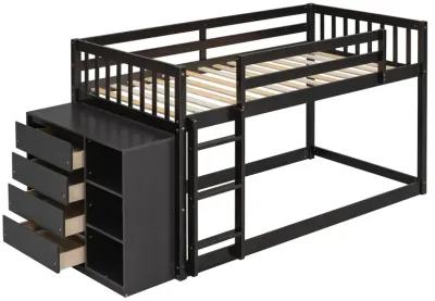 Merax Modern Bunk Bed with 4 Drawers