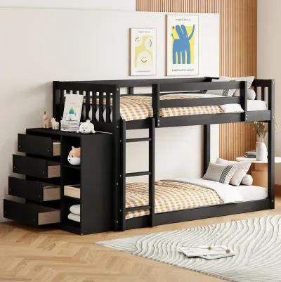 Merax Modern Bunk Bed with 4 Drawers