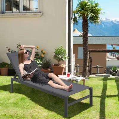 Hivvago 6-Position Chaise Lounge Chairs with Rustproof Aluminium Frame