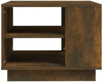 vidaXL Coffee Table Smoked Oak 21.7"x21.7"x21.7" Chipboard