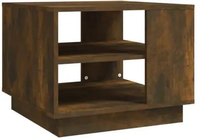 vidaXL Coffee Table Smoked Oak 21.7"x21.7"x21.7" Chipboard