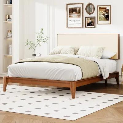 Merax Solid Platform Bed  with Headboard